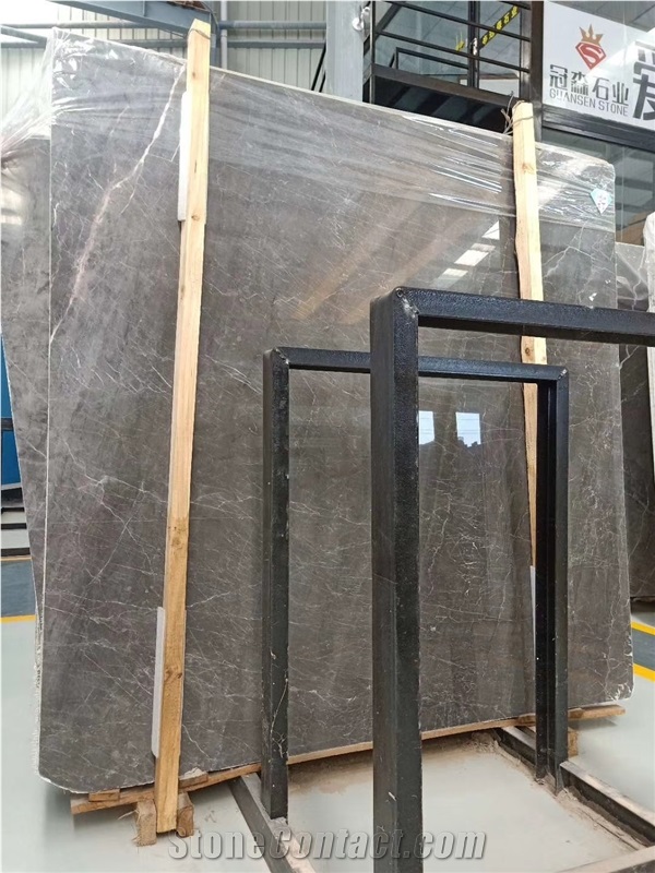 China New Clouds Gray Marble Slab Wall Caldding
