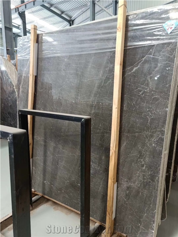 China New Clouds Gray Marble Slab Wall Caldding