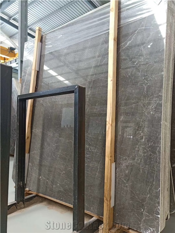 China New Clouds Gray Marble Slab Wall Caldding