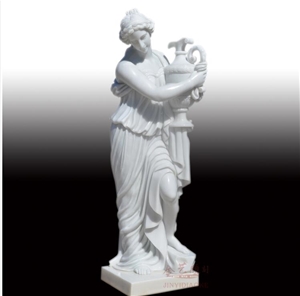 China Pure White Marble Human Statue Sculpture