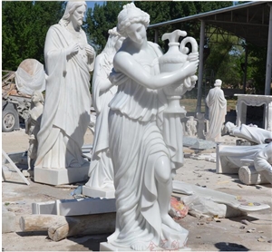 China Pure White Marble Human Statue Sculpture