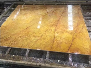 China Seattle Gold Marble Golden Stone Slab Tile