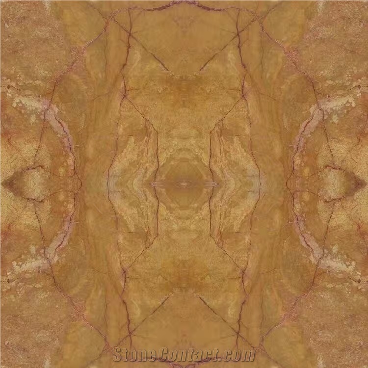 China Seattle Gold Marble Golden Stone Slab Tile