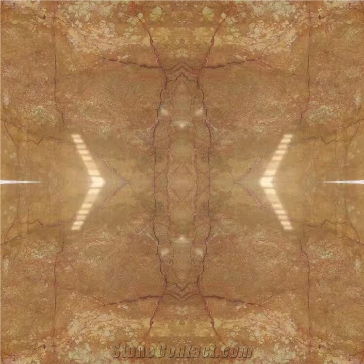 China Seattle Gold Marble Golden Stone Slab Tile