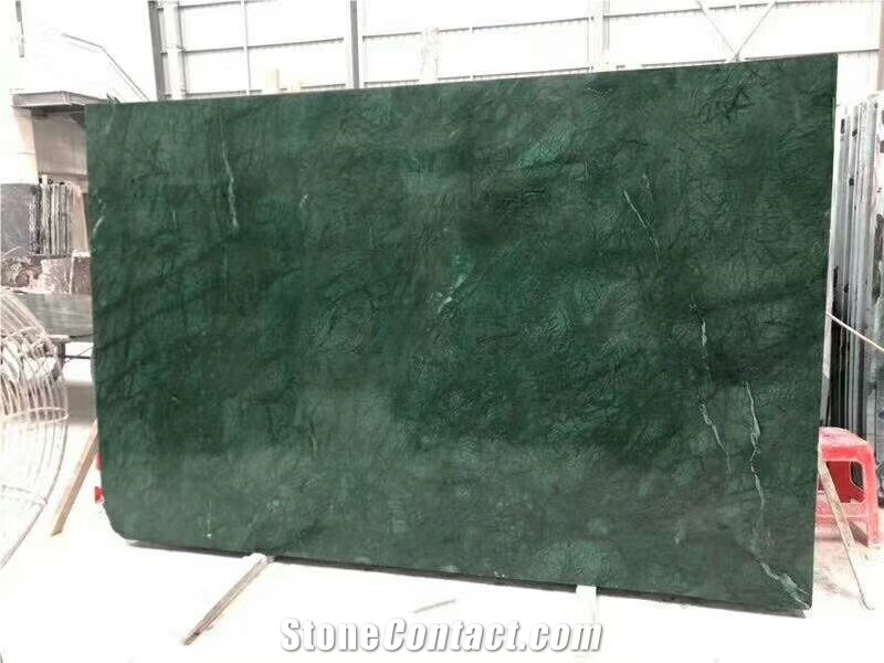 Forest Dark Green Marble Slabs Floor Tiles