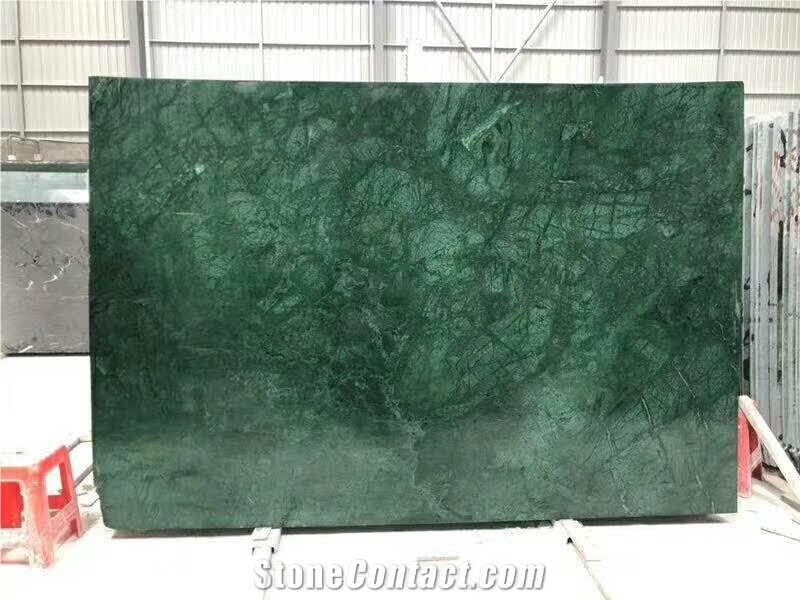 Forest Dark Green Marble Slabs Floor Tiles