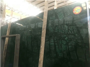 Forest Dark Green Marble Slabs Floor Tiles