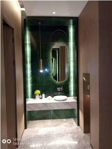 Forest Dark Green Marble Slabs Floor Tiles