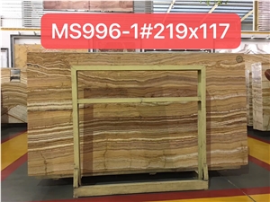 Golden Silk Onyx Brown Slab Wall Cladding Stone