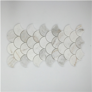 Grey White Marble Stone Wall Floor Mosaic Tile