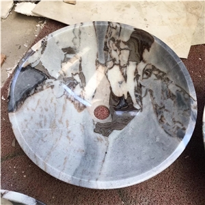Incense Plum Marble Lilac Round Wash Basin Sink