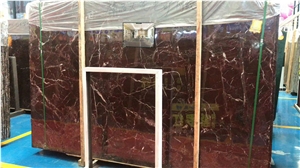 Indo Rosso Levanto Marble Slabs Floor Tiles