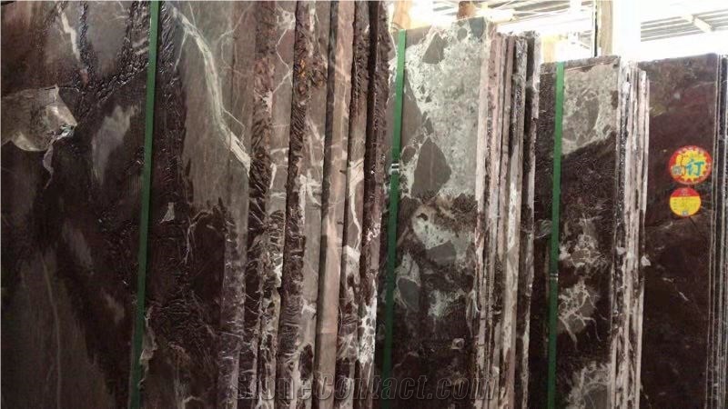 Indo Rosso Levanto Marble Slabs Floor Tiles