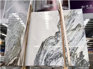 Ink Mountain White Marble Stone Slab Natural Stone