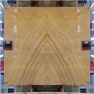 Iran Peach Yellow Onyx in China Market Stone