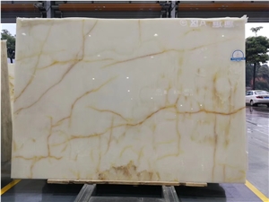 Iran White Snow Persian Natural Onyx Slab Tile