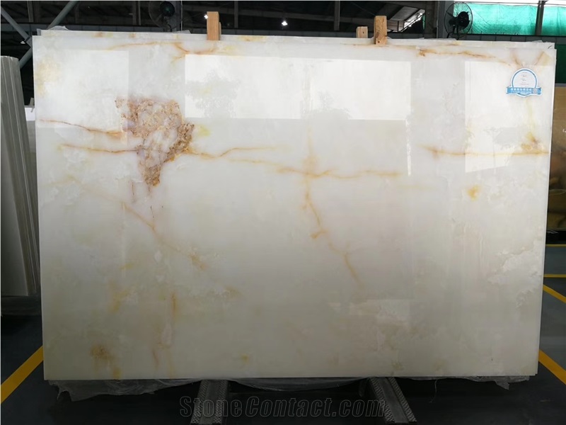 Iran White Snow Persian Natural Onyx Slab Tile