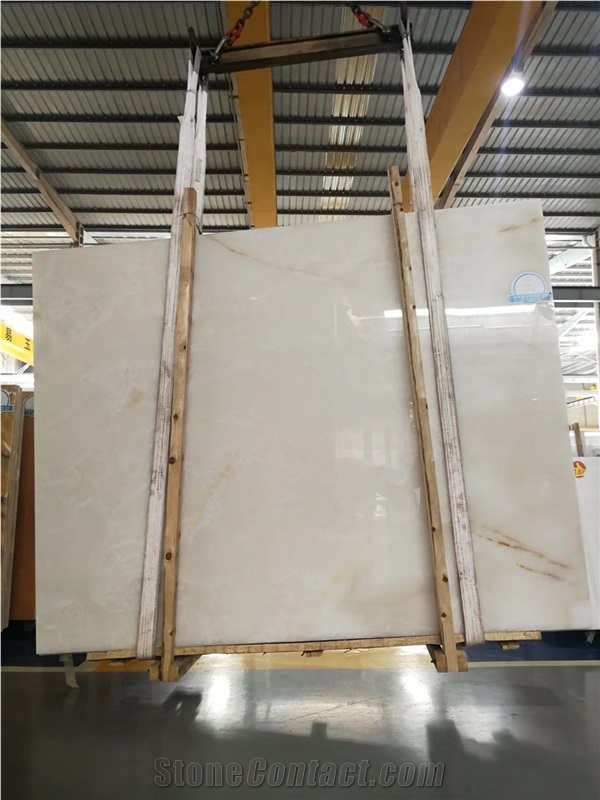 Iran White Snow Persian Natural Onyx Slab Tile
