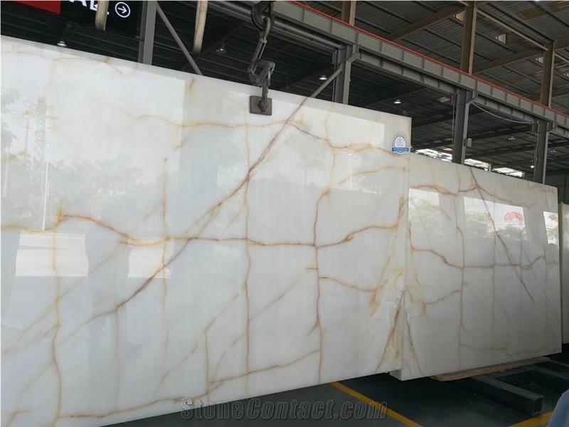 Iran White Snow Persian Natural Onyx Slab Tile