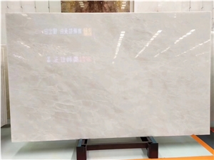 Kali Ice Pure White Onyx Slab Tile in China Market