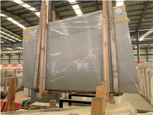 Lanbo Gray Marble Blue Savoy Slab in China Market