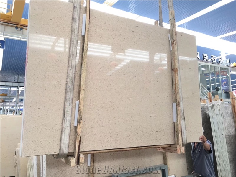 Moka Gold Limestone Slab in China Market