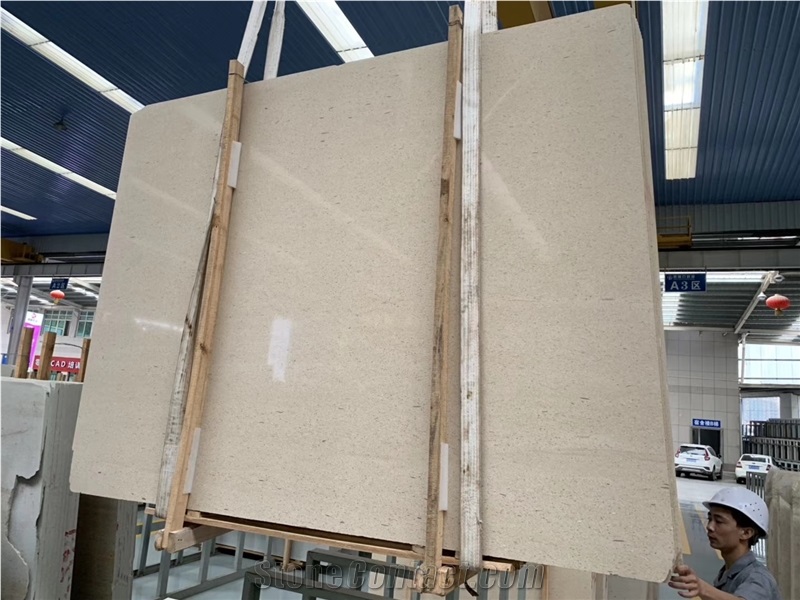 Moka Gold Limestone Slab in China Market