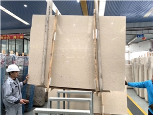 Moka Gold Limestone Slab in China Market