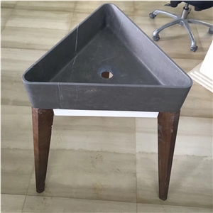 Nero Marquina Black Marble Triangle Shape Basin