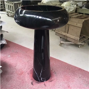 Nero Marquina Round Basins Including Pillar Nero Marquina Round Basins Including Pillar