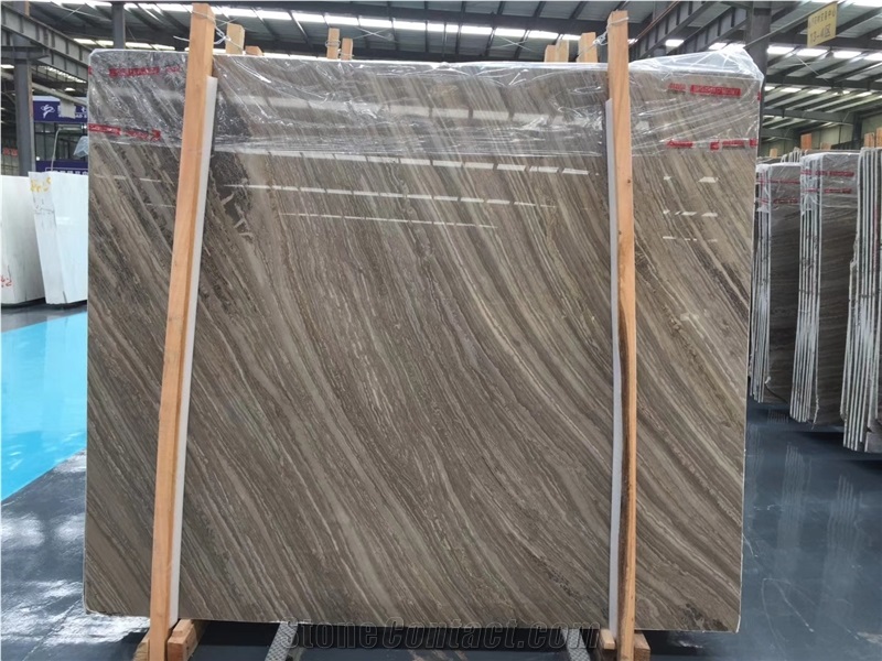 New Brown Color Kirin Wood Grain Marble in China