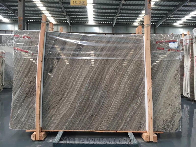 New Brown Color Kirin Wood Grain Marble in China
