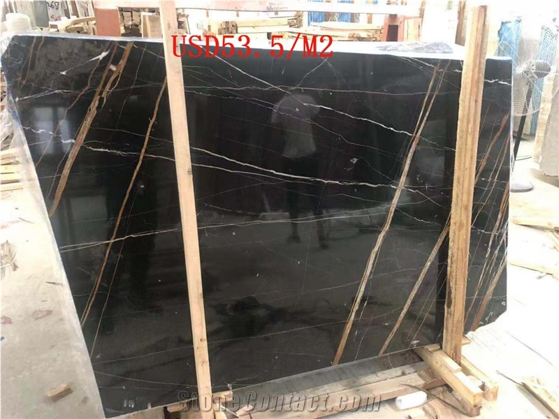 Noir Aziza Nero Tunisi Laurent Black Gold Marble