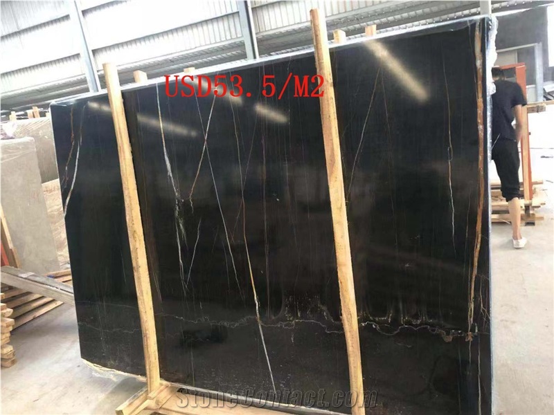 Noir Aziza Nero Tunisi Laurent Black Gold Marble