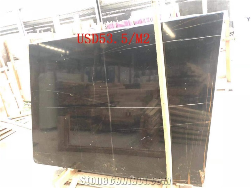 Noir Aziza Nero Tunisi Laurent Black Gold Marble