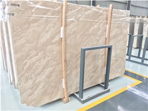 Omani Light Beige Cream Marble Slab Stone in China Omani Light Beige Cream Marble Slab Stone in China