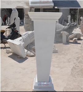 Pure What Marble Natural Stone Ambo Lectern Statue