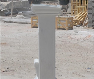 Pure What Marble Natural Stone Ambo Lectern Statue