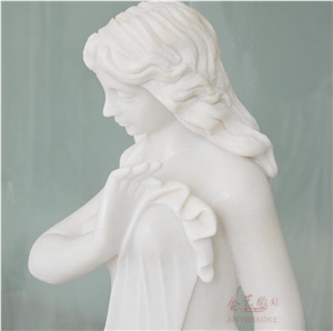 Pure White Marble Cynthia Statue Sculpture Stone