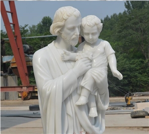 Pure White Marble Stone Religious Statue Sculpture