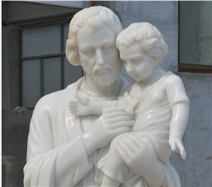 Pure White Marble Stone Religious Statue Sculpture