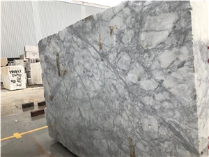 Silver Statuario Marble Armani Calacatta Grey Slab