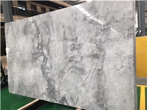 Silver Statuario Marble Armani Calacatta Grey Slab