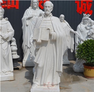 White Jade Marble Human Religlour Scultpure Statue