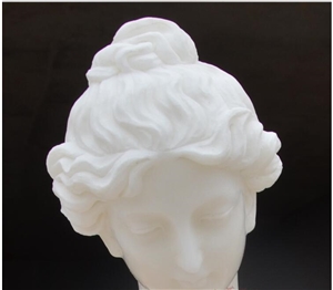White Marble Nymph Stone Busts Statue Sculpture