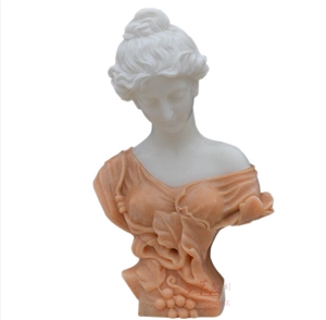 White Marble Nymph Stone Busts Statue Sculpture