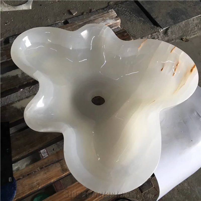 White Onyx Winter Sweet Basin & Sink
