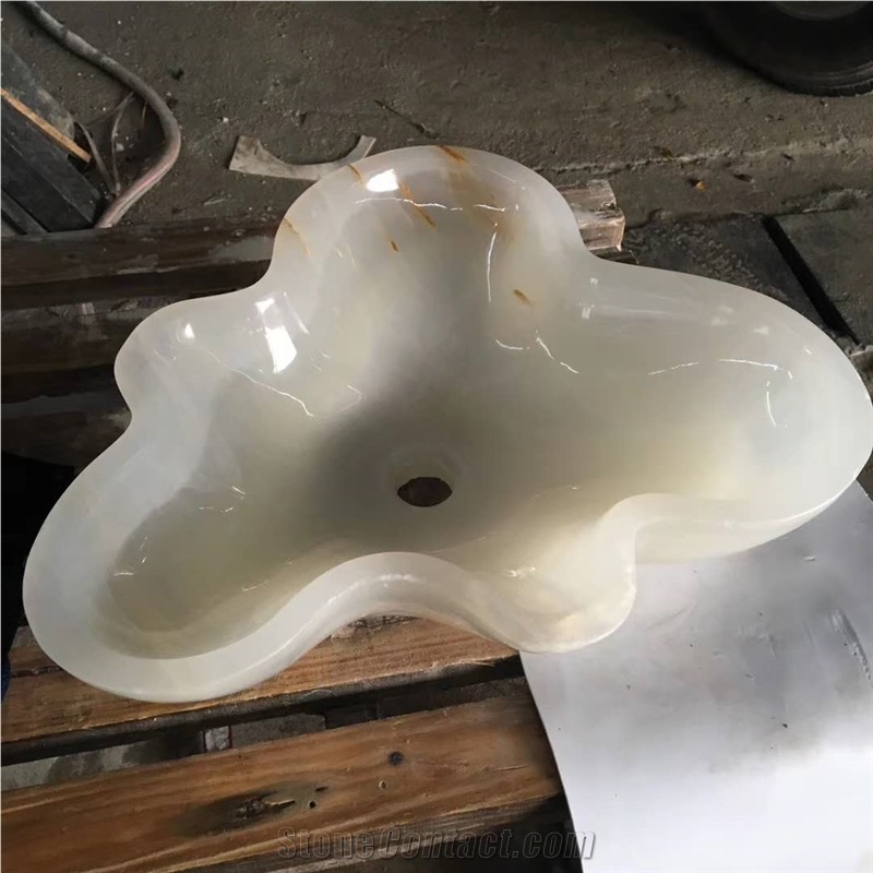White Onyx Winter Sweet Basin & Sink