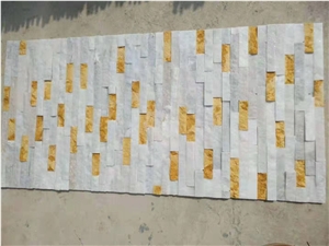 White Yellow Split Face Culture Stone Wall Stone
