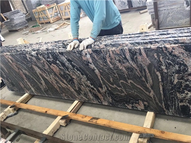 Grey Granite Stone,China Juparana Slabs Tile